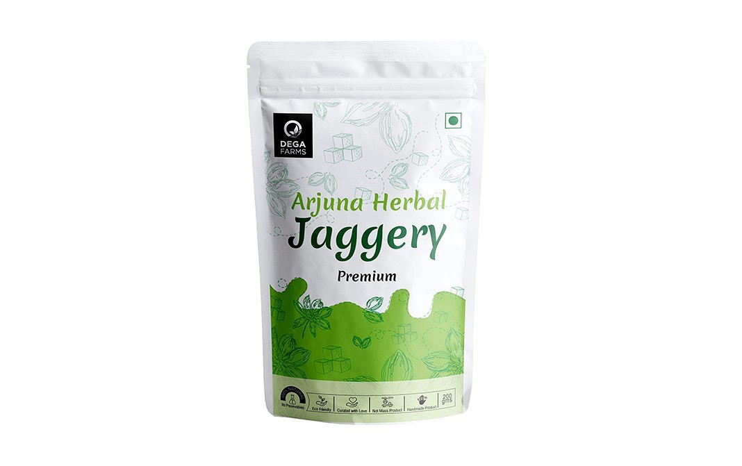 Dega Farms Arjuna Herbal Jaggery Premium   Pack  200 grams